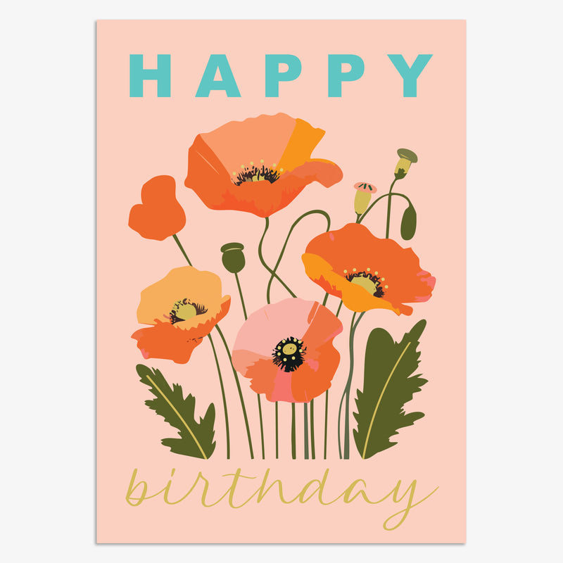 LSH18 - BIRTHDAY POPPIES